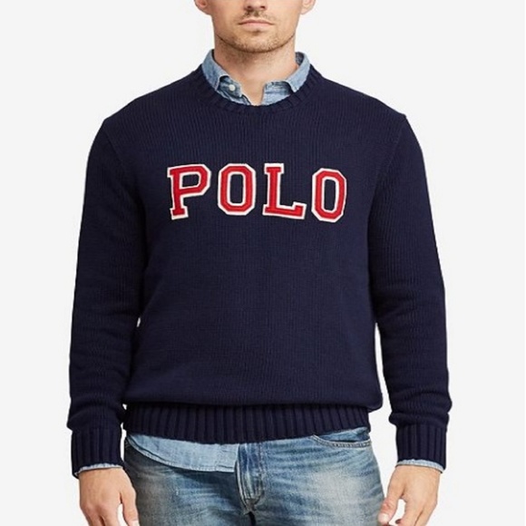 SOLD~Polo Ralph Lauren Men's Logo Graphic Sweater - Picture 6 of 8